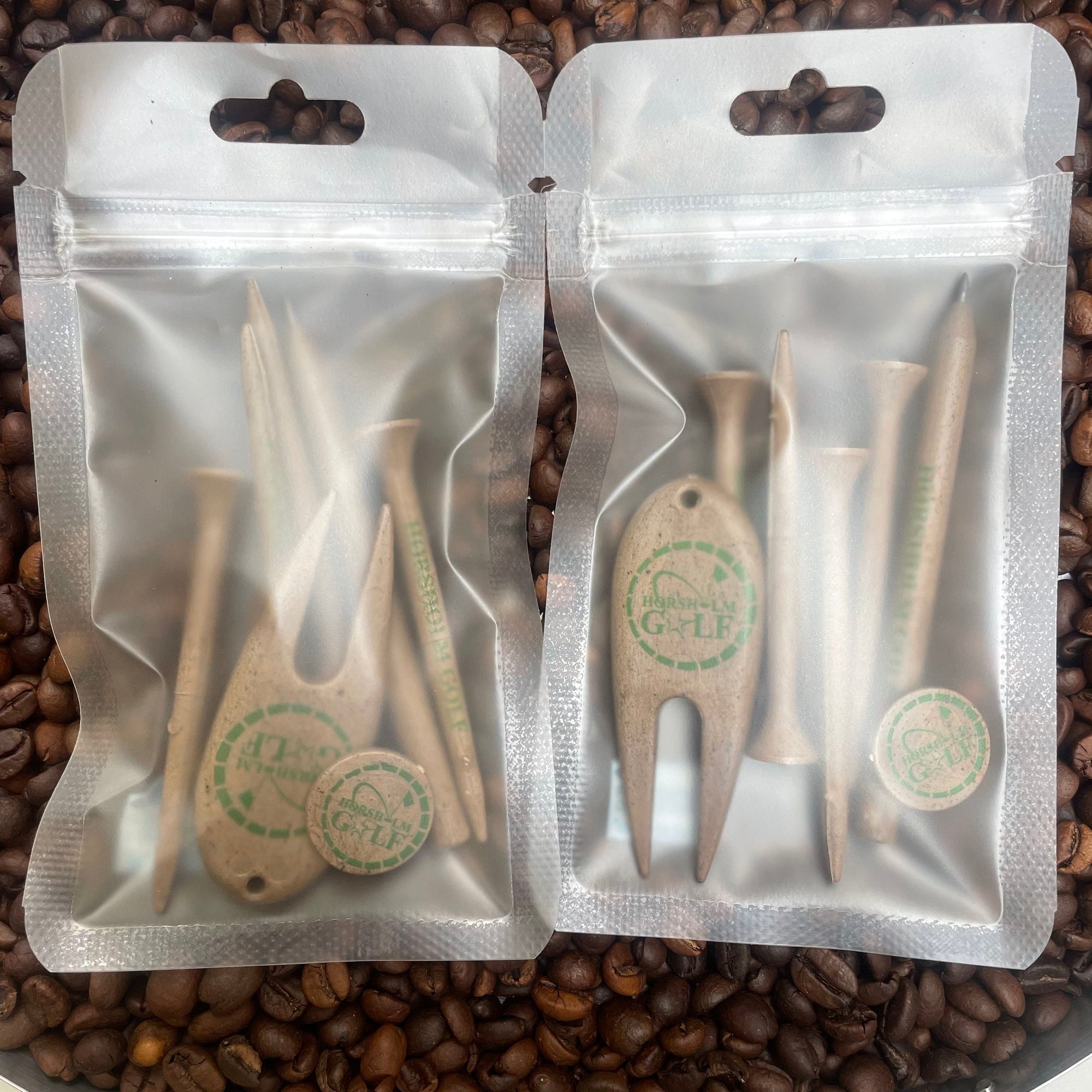 Custom logo sustainable golf accessories made from coffee waste