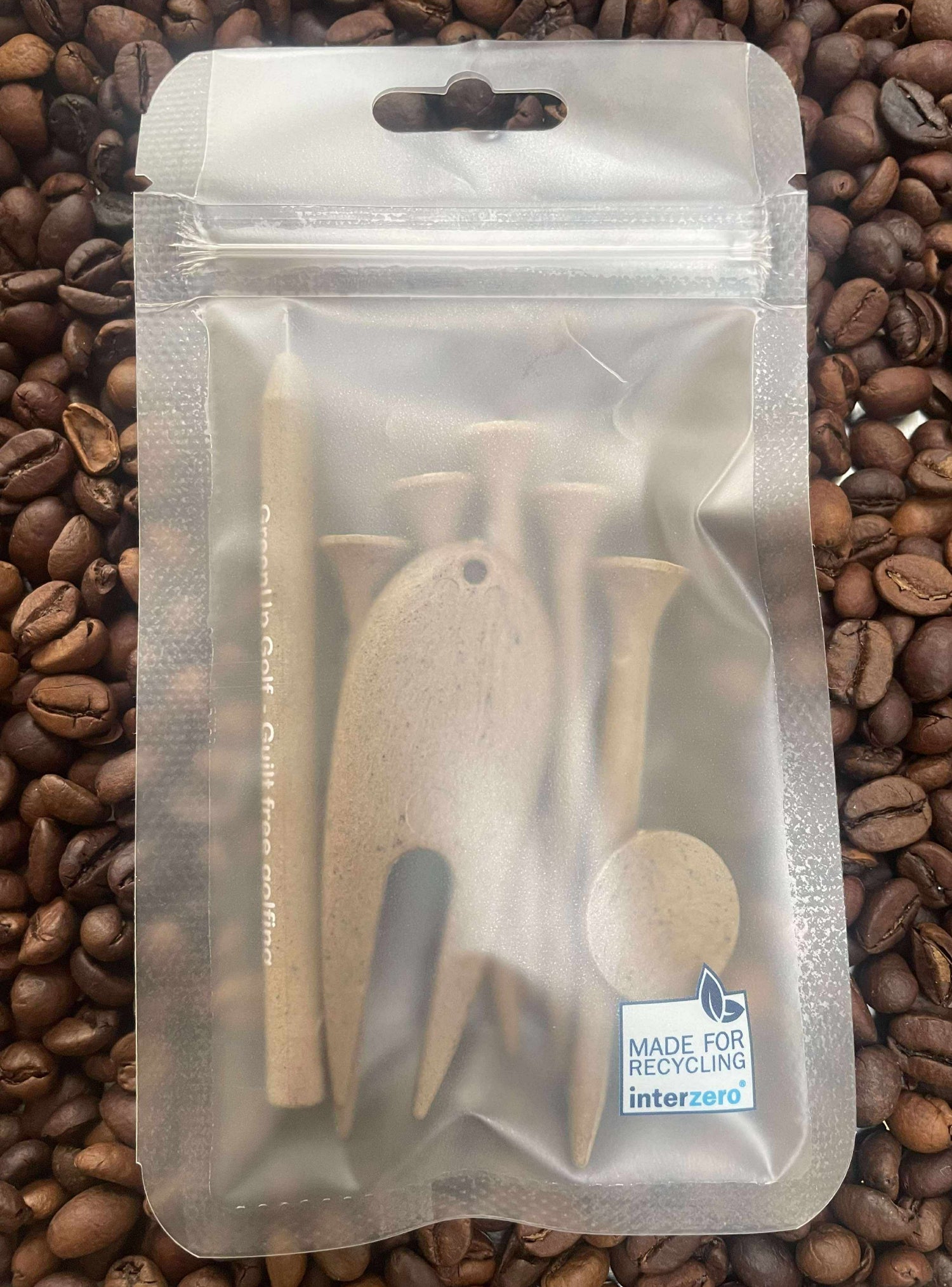 Custom logo sustainable golf accessories made from coffee waste. Get your logo