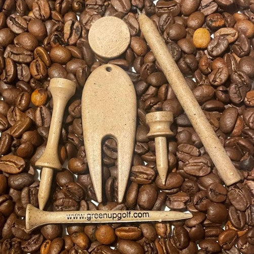 GreenUp biodegradable golf tees made from coffee grounds – sustainable golf accessories